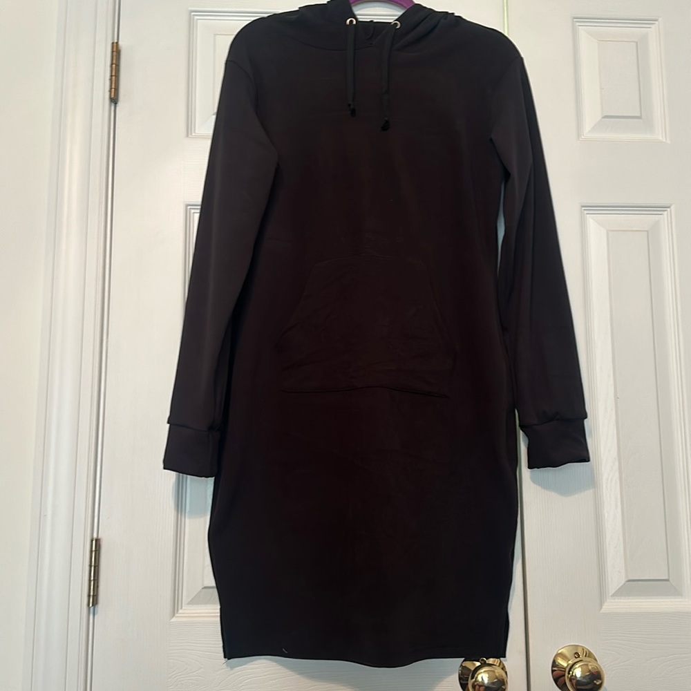 EUC black hooded dress
